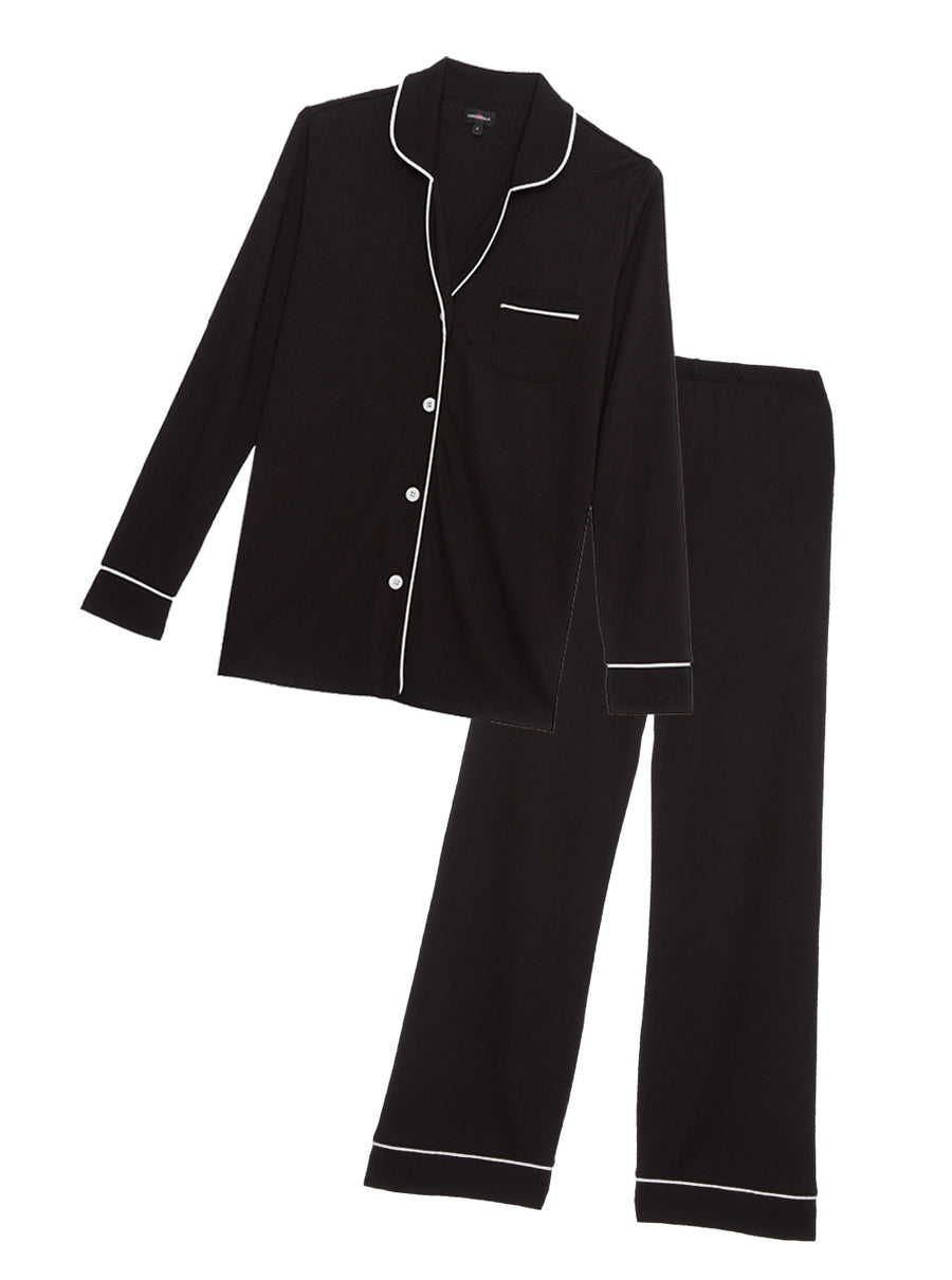 Noir Ensemble - Bella Pyjama Avec Haut À Manches Longues Et Pantalon