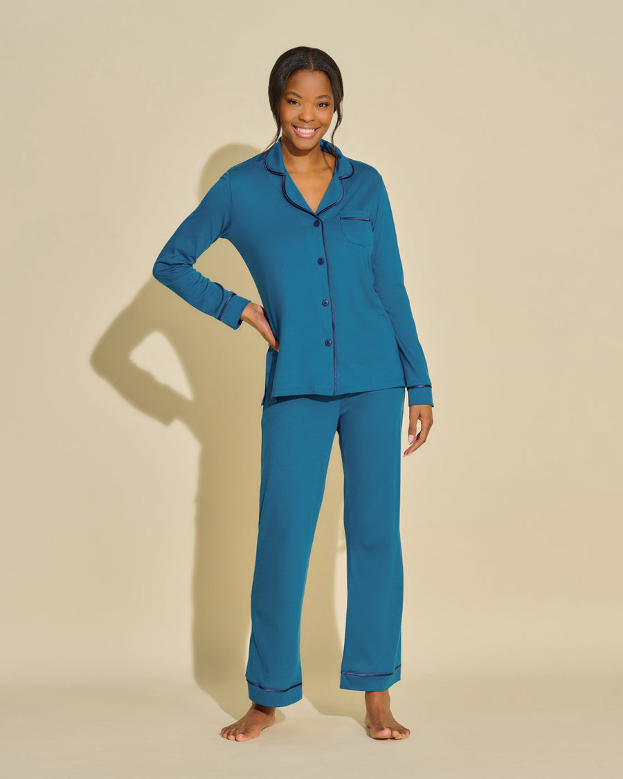 Blue Set - Bella Long Sleeve Top & Pant Pajama Set