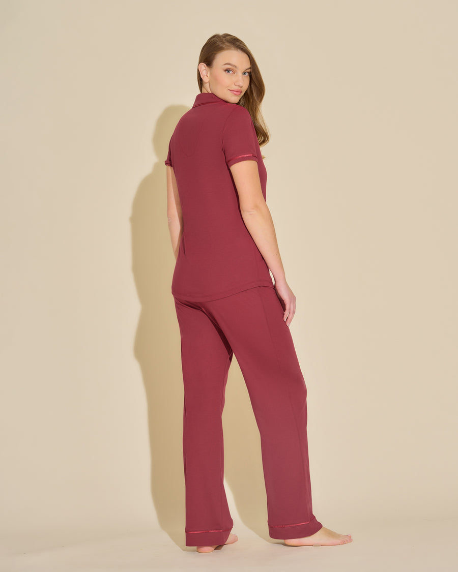 Red Set - Bella Short Sleeve Top & Pant Pajama Set