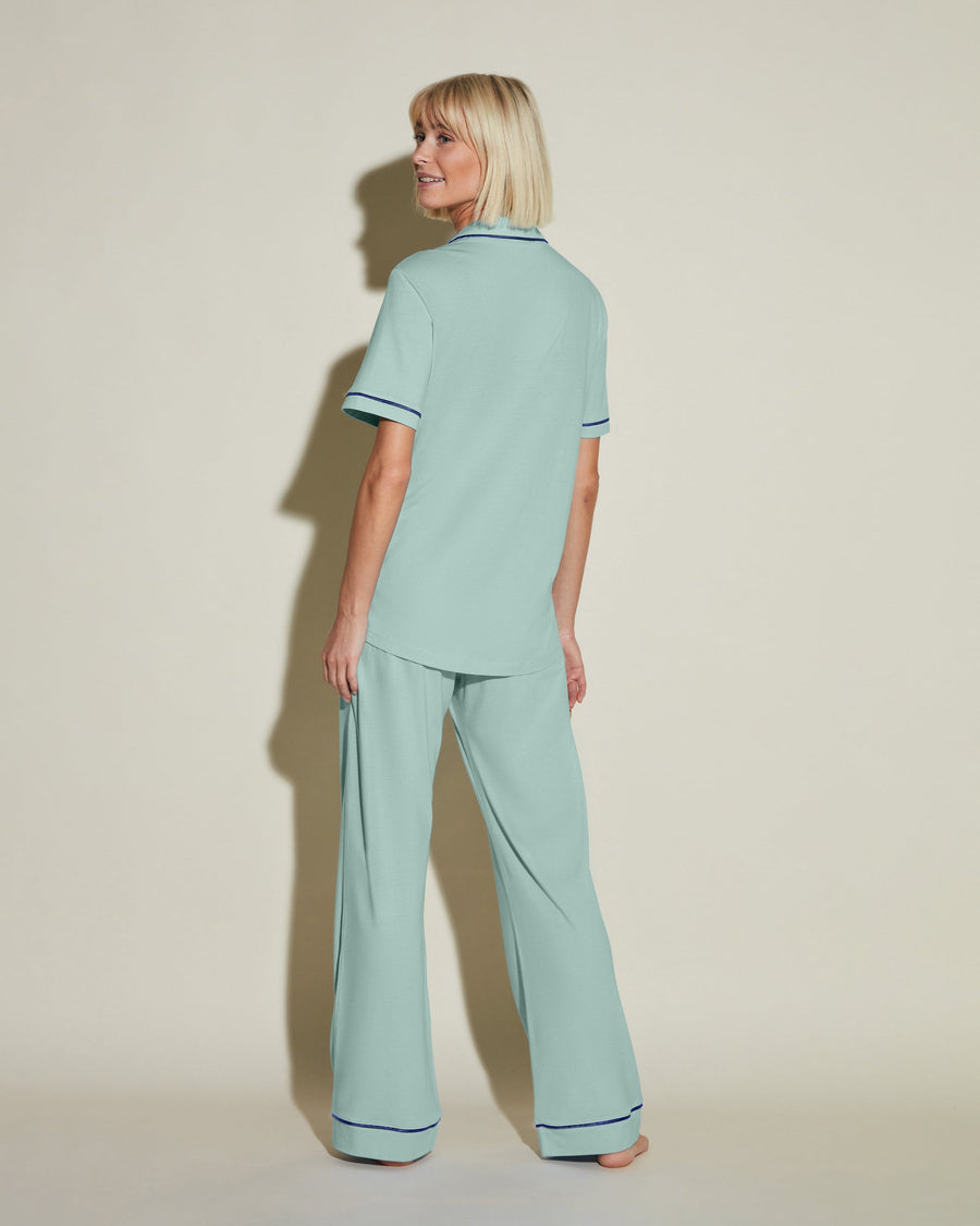 Green Set - Bella Short Sleeve Top & Pant Pajama Set