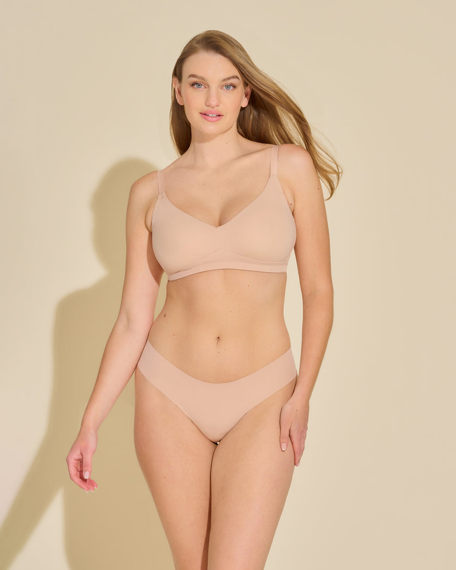 Beige Bralette - Free Cut Micro Brassière Curvy