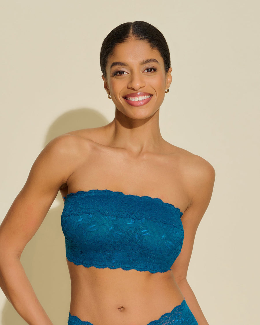 Blue Bralette - Never Say Never Curvy Flirtie Bandeau Bra