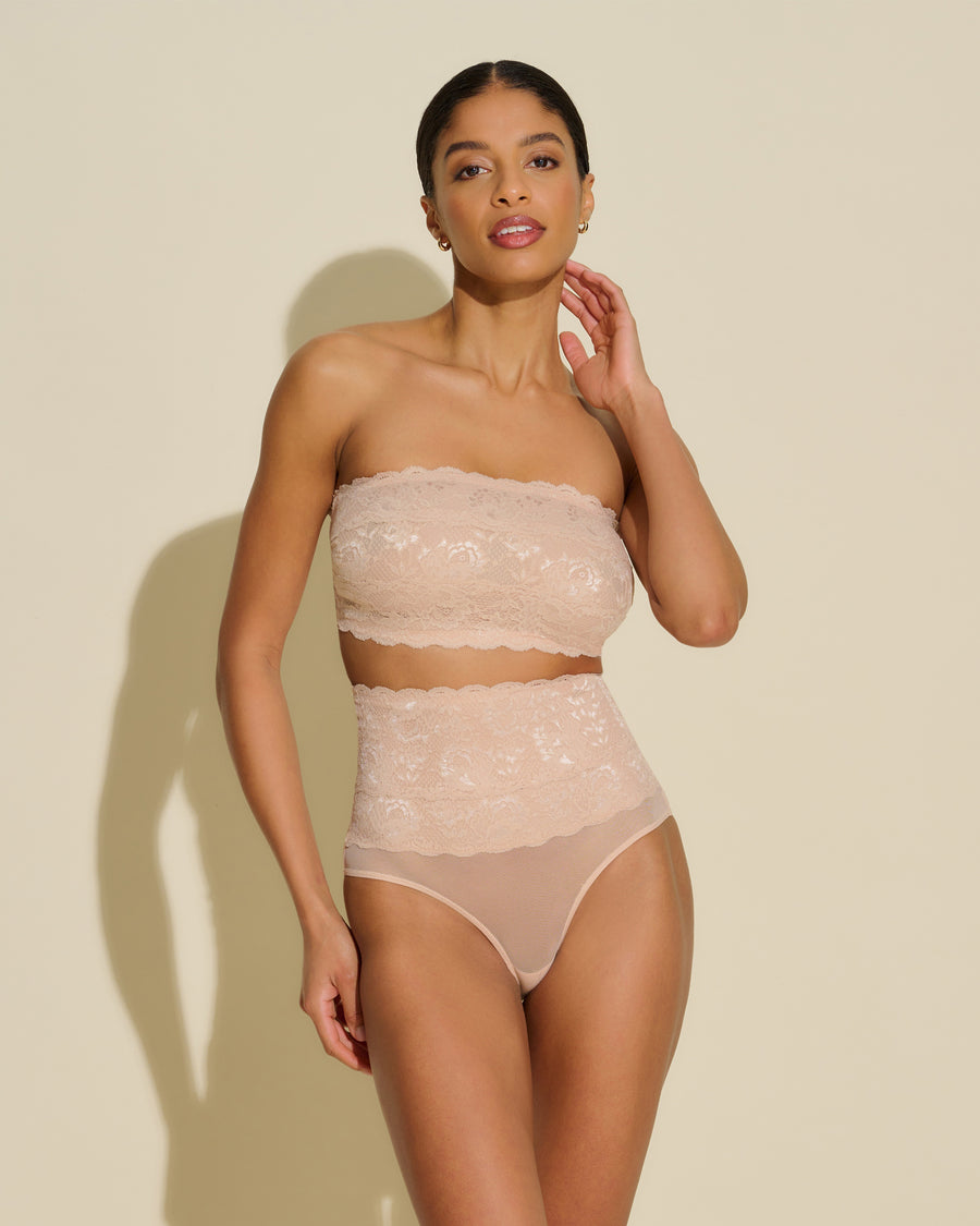 Beige Bralette - Never Say Never Sujetador Bandeau Flirtie Curvy