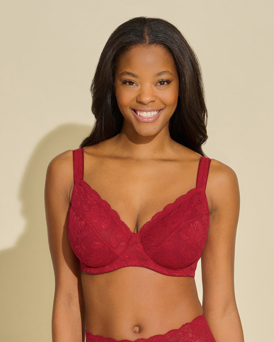 Red Bra - Never Say Never Side Support Bra