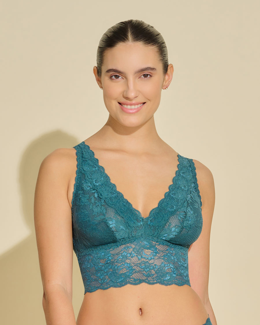 Verde Bralette - Never Say Never Bralette Alta Con Scollatura Profonda