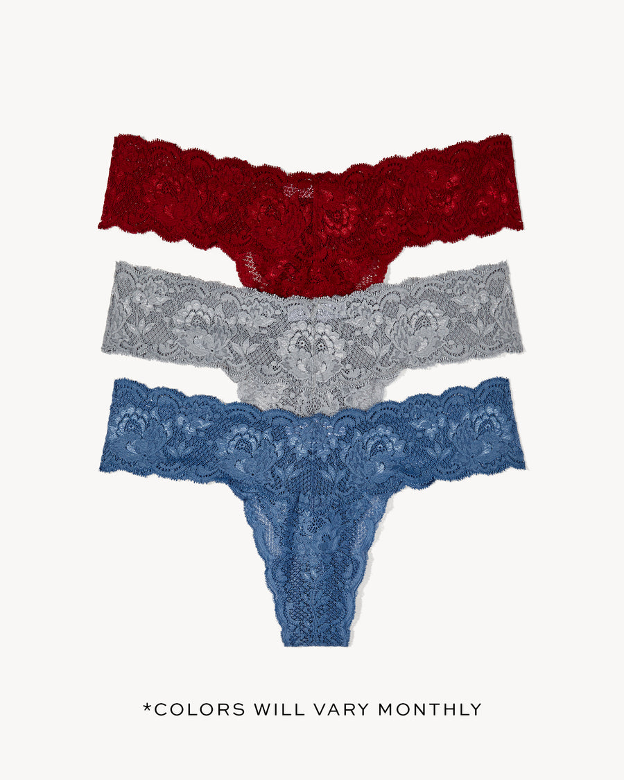 Multi Thong - Never Say Never Cutie Lr Thong 3 Pack-Subscription