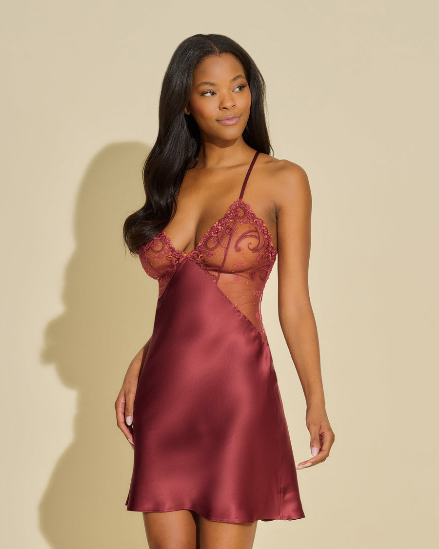 Red Chemise - Sanika Italian Nightie