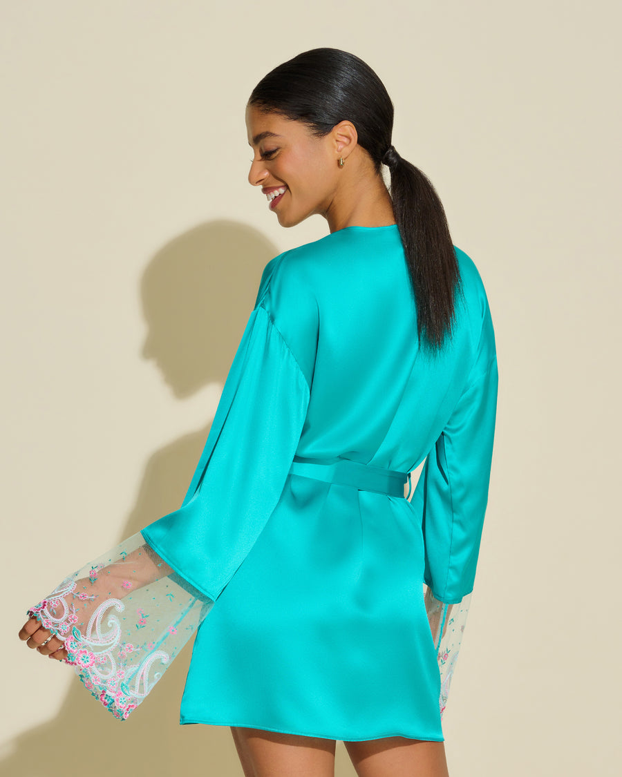 Green Robe - Sanika Silk Robe