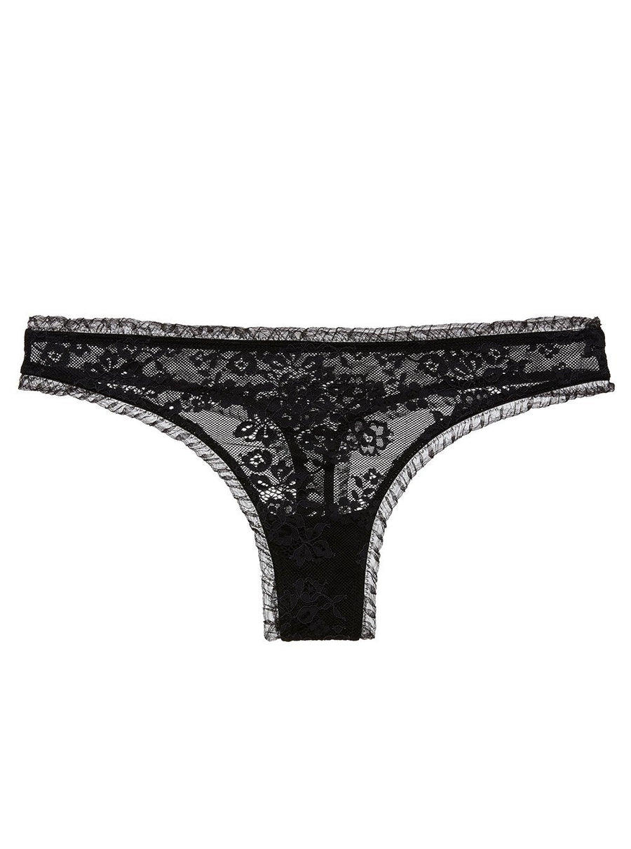 Black Thong - Lourdes Low Rise Thong