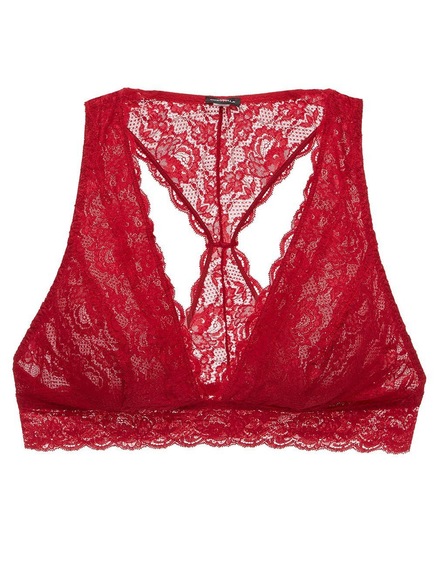 Roja Bralette - Never Say Never Girlie - Bralette Con Espalda De Nadador