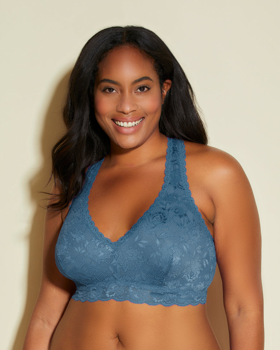 Blu Bralette - Never Say Never Bralette Taglie Comode Racie Con Spalline Incrociate