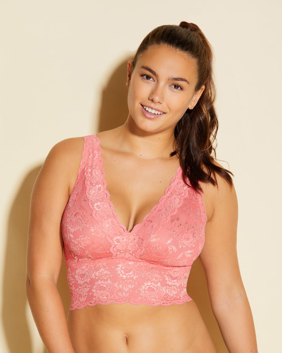 Naranja Bralette - Never Say Never Metallics Bralette Tipo Top Plungie Curvy