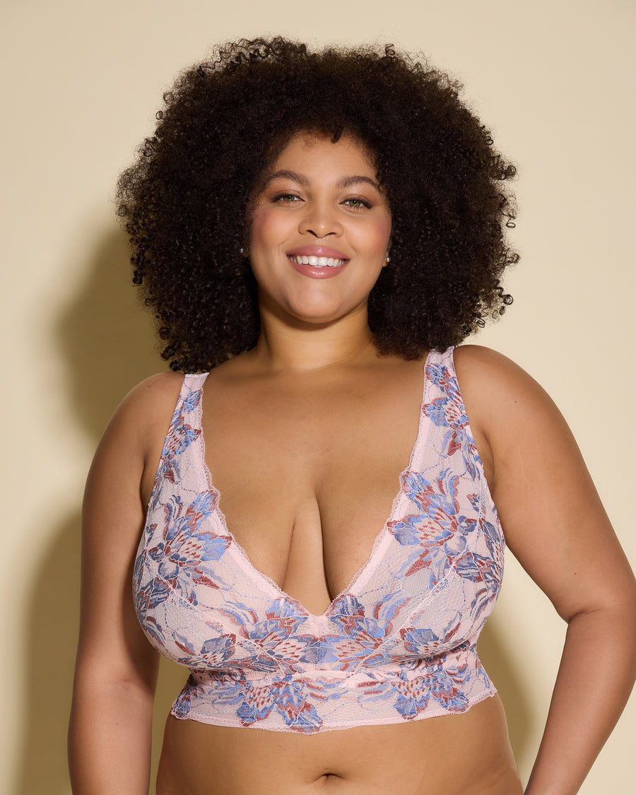 Rosa Bralette - Paradiso Bralette Con Fascia Alta Ultra Curvy